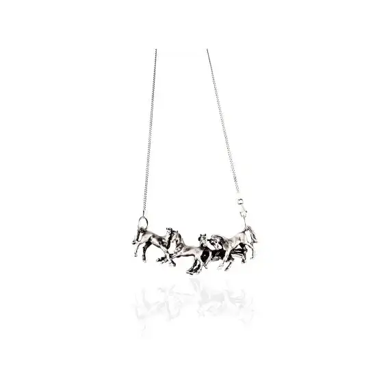 Silver Steed Herd Necklace Necklaces