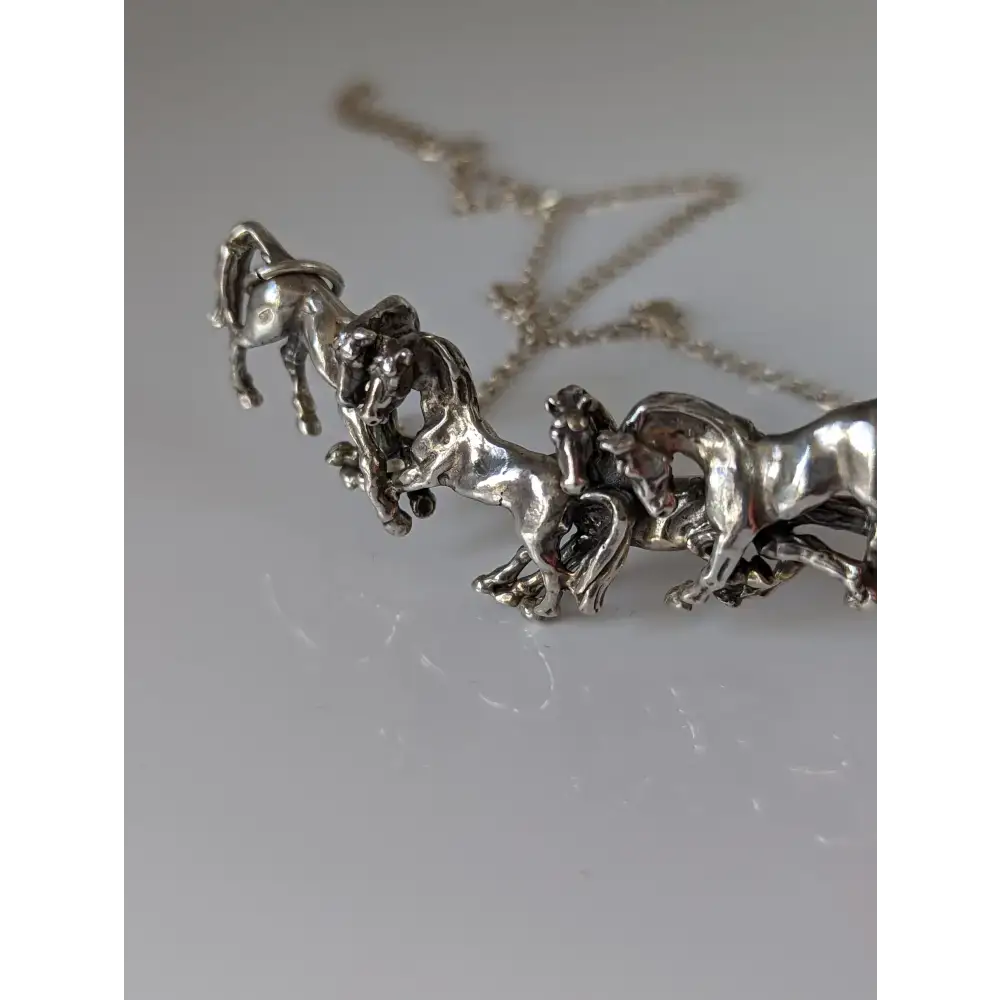 Silver Steed Herd Necklace Necklaces
