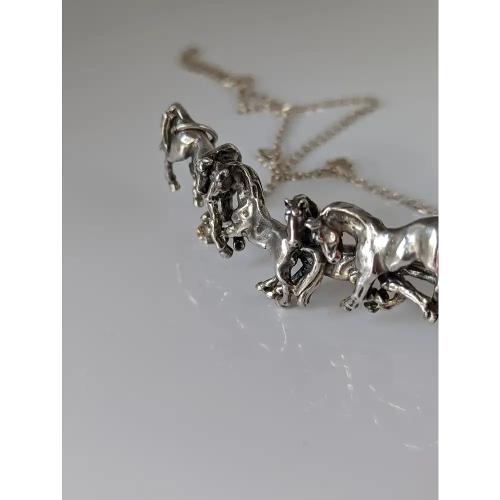 Silver Steed Herd Necklace Necklaces