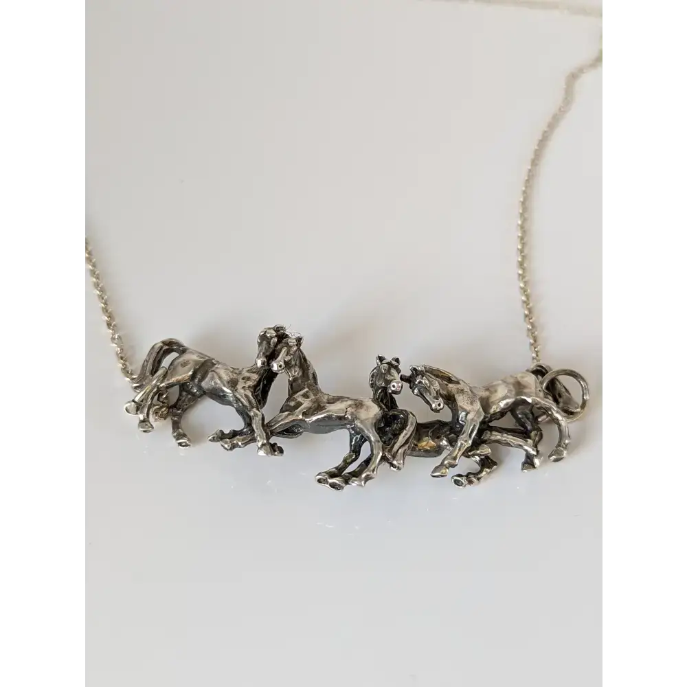 Silver Steed Herd Necklace Necklaces