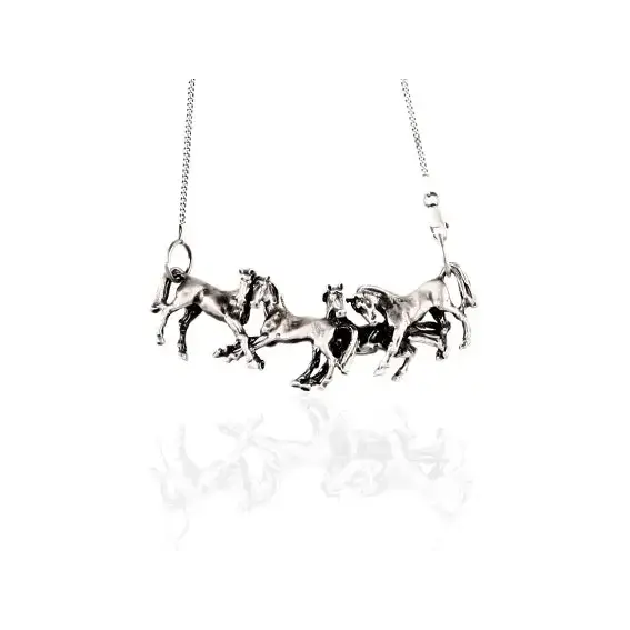 Silver Steed Herd Necklace Necklaces
