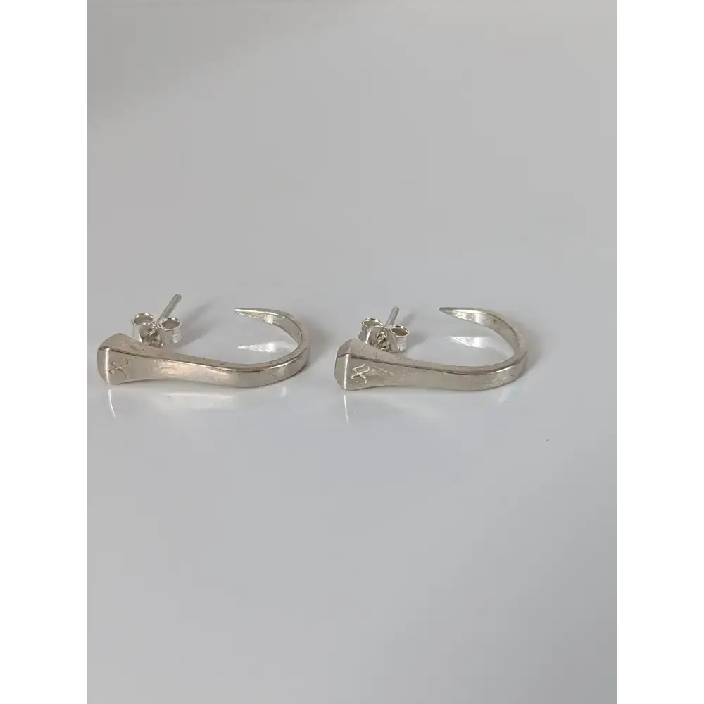 Silver Steed Hoofnail Stud Earrings Earrings