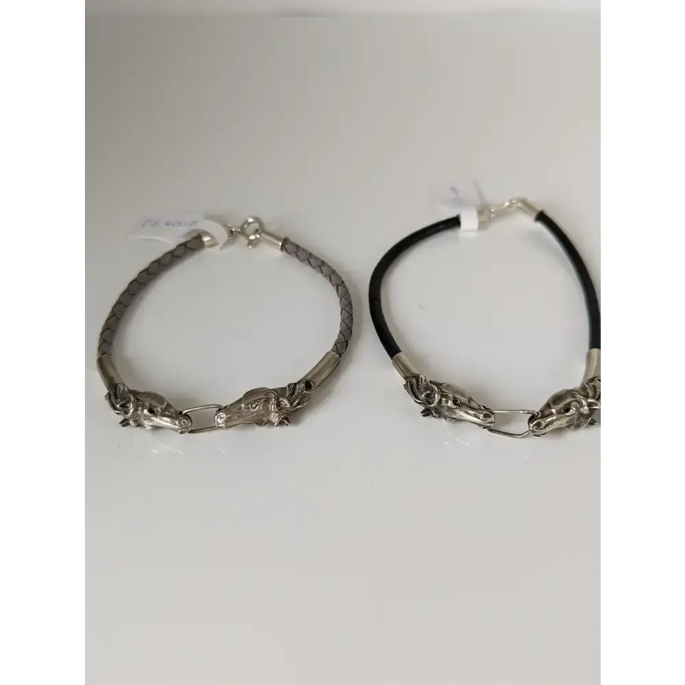 Silver Steed Horse Head Link Bracelet Grey 20cm Bracelets