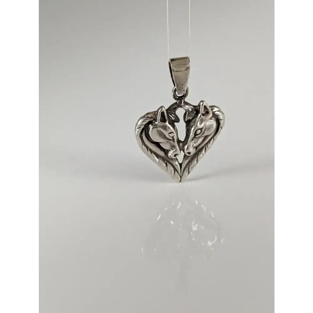 Silver Steed Horse Heart pendant pendant