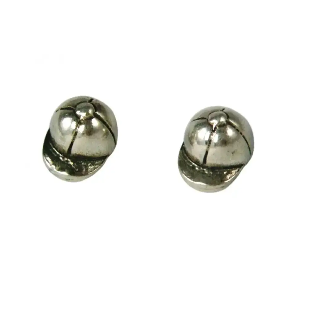 Silver Steed Jockey Cup Studs Earrings
