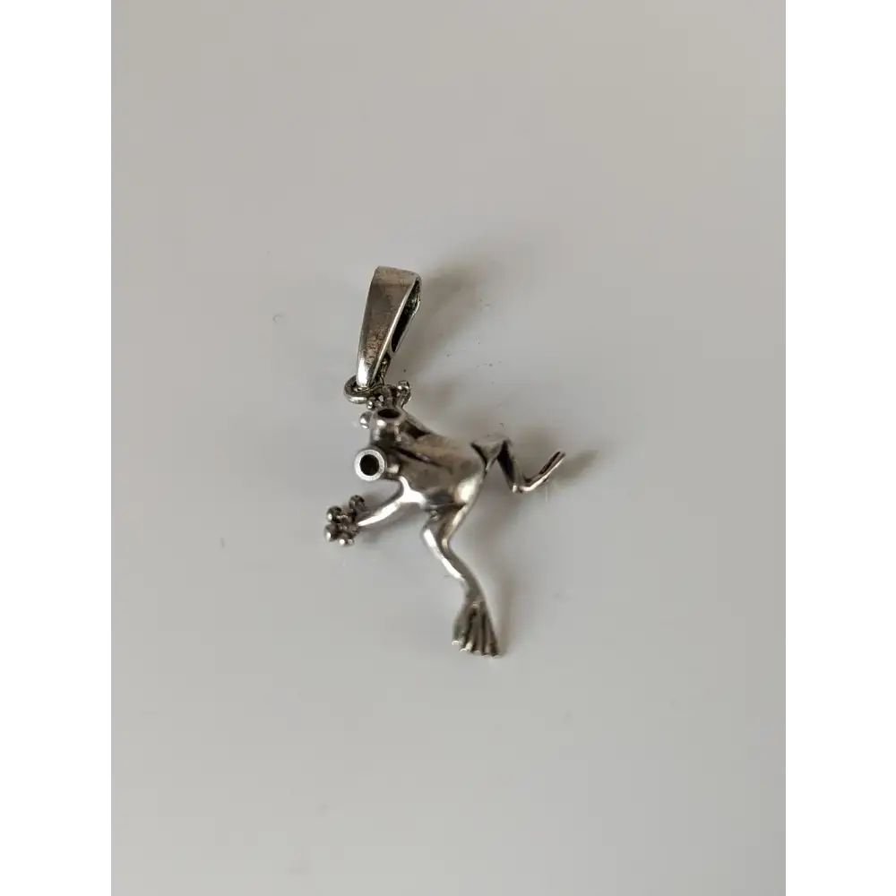 Silver Steed Jumping Frog Silver Pendant Pendant