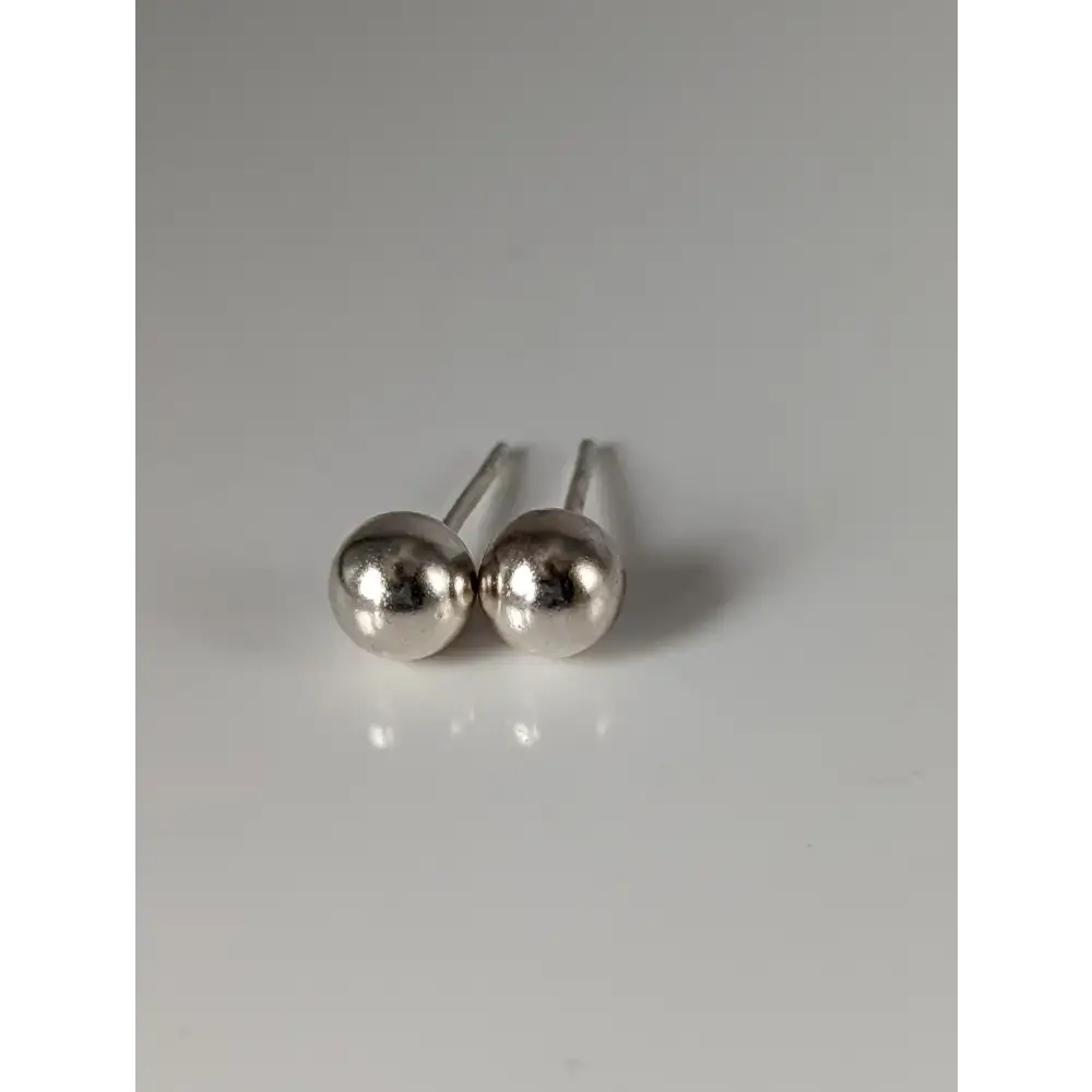 Silver Steed Large Ball Stud Earrings Earrings