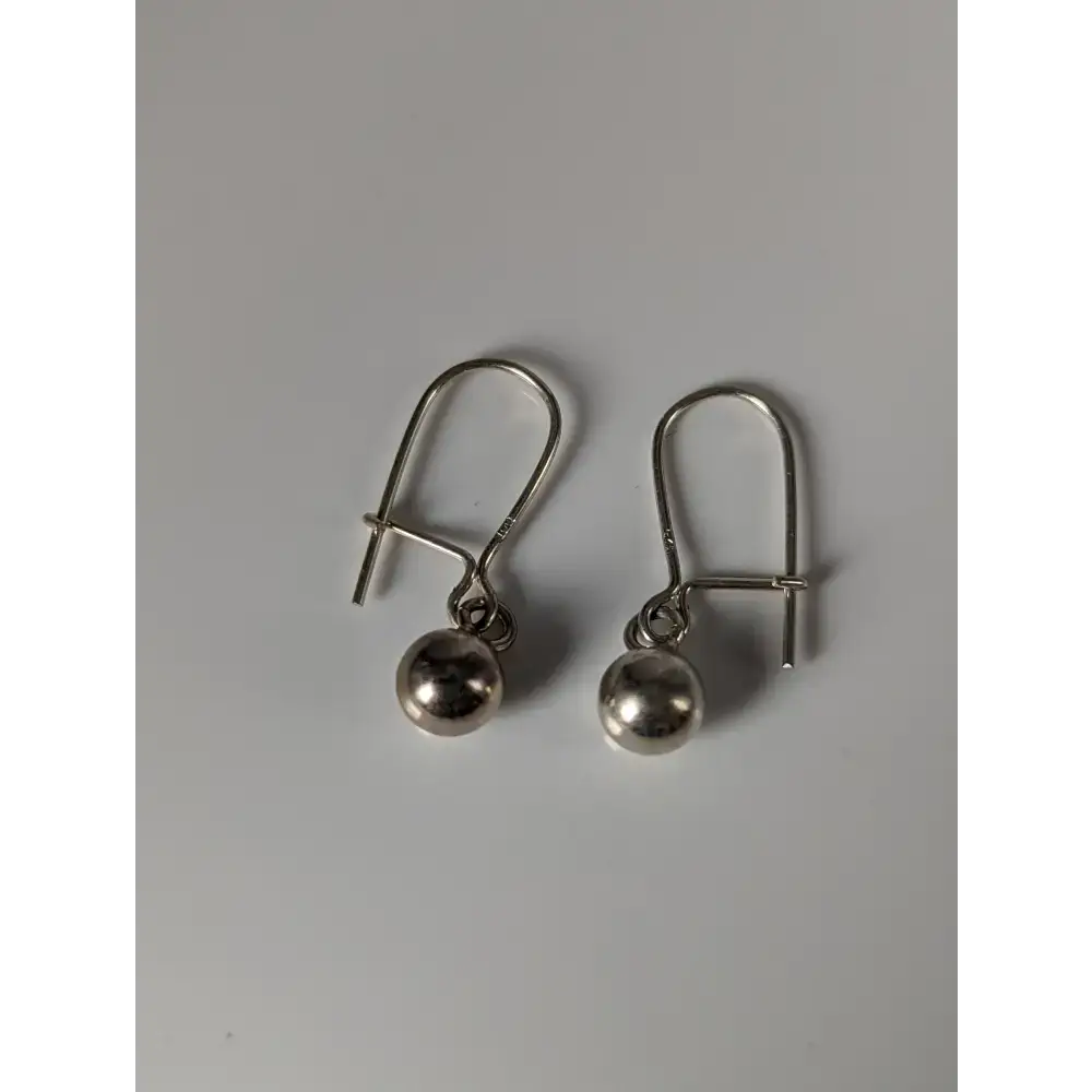 Silver Steed Large Balls Dropped Earrings Earrings