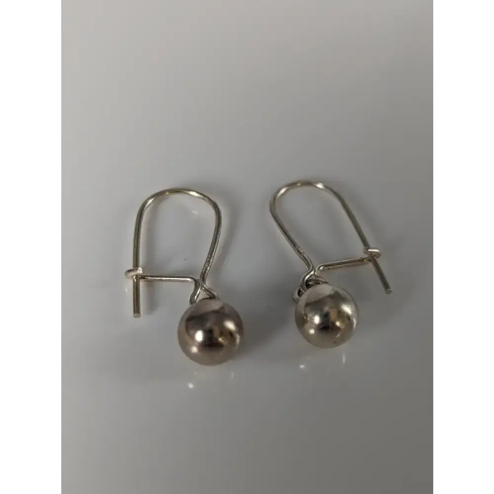 Silver Steed Large Balls Dropped Earrings Earrings