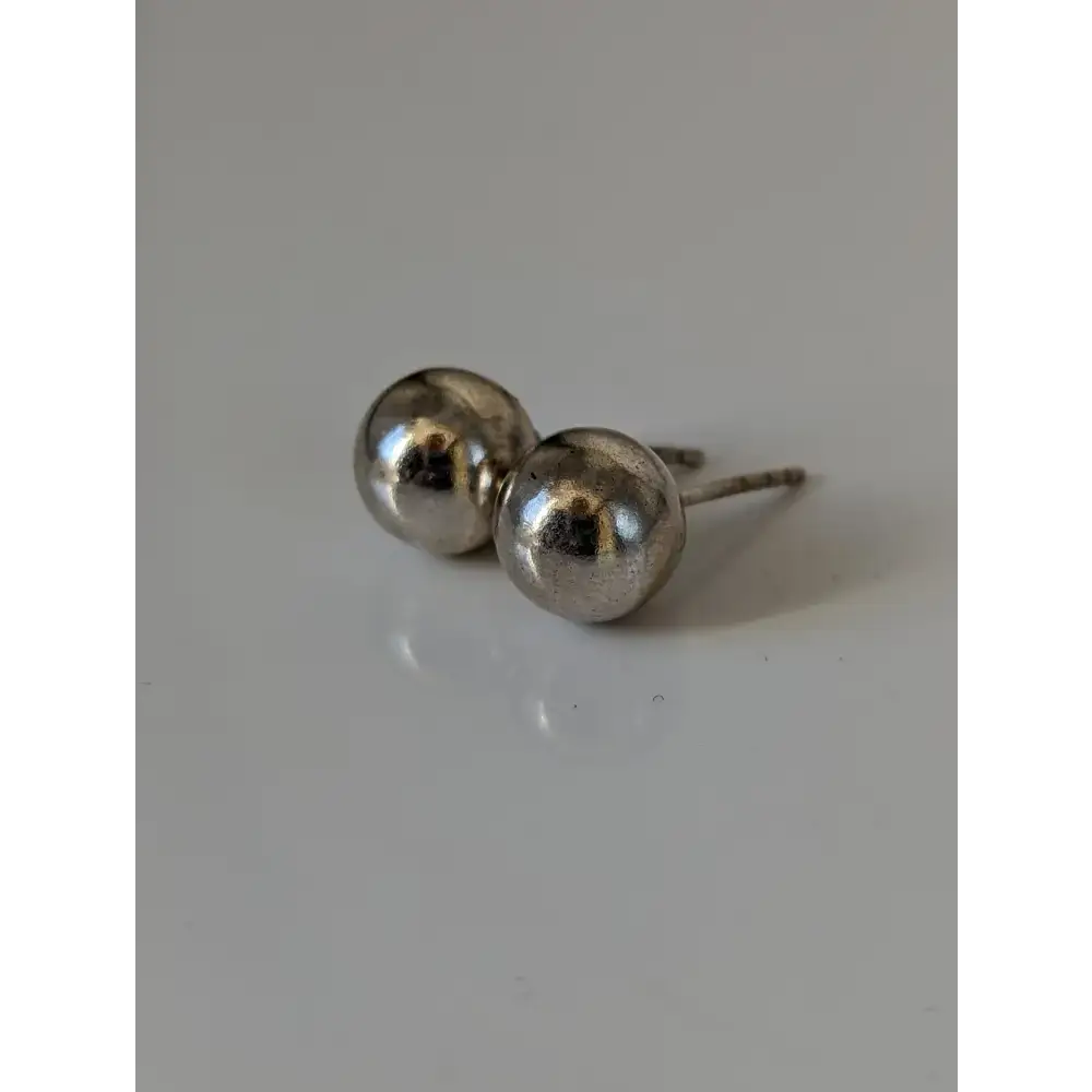 Silver Steed Large Balls Stud Earrings Earrings