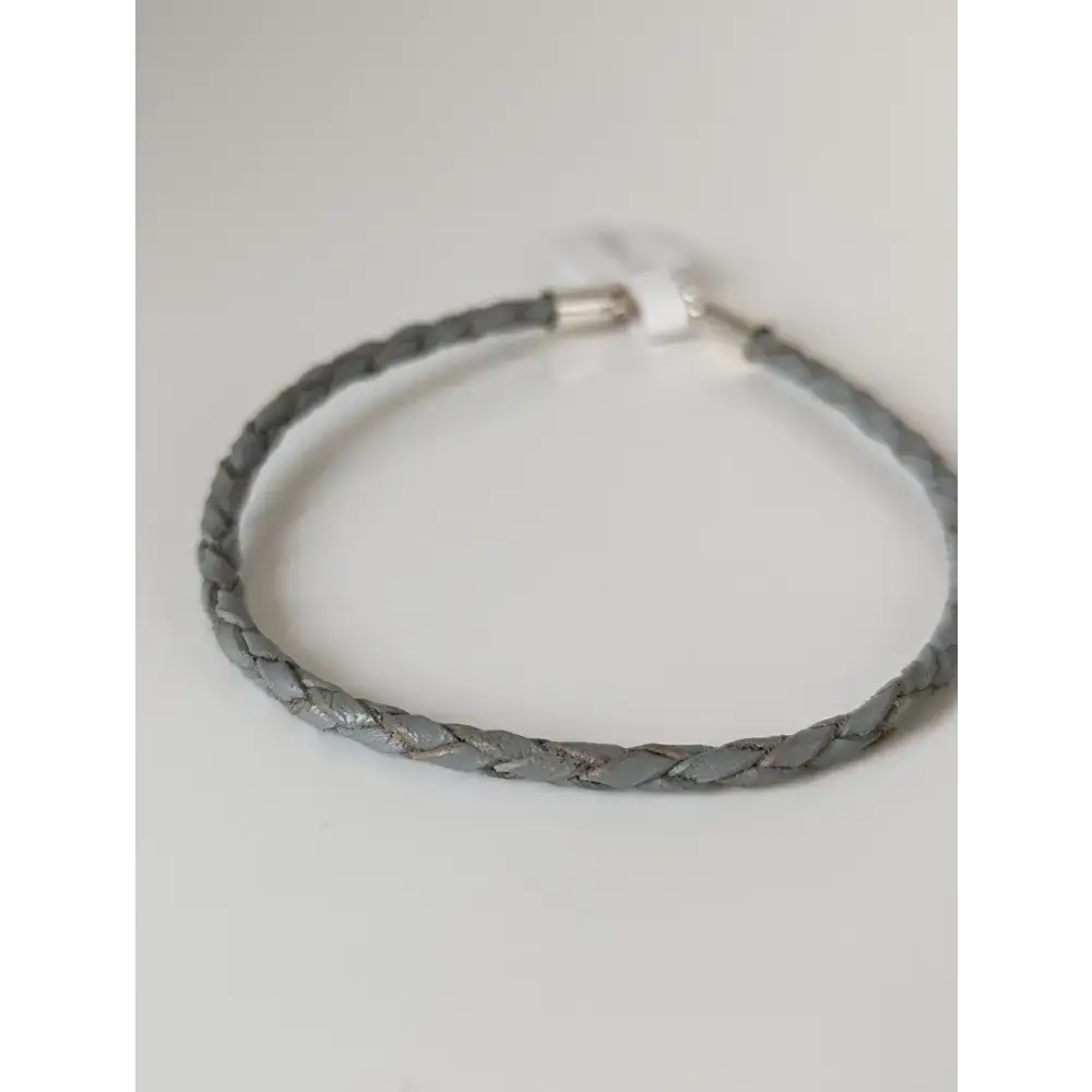 Silver Steed Leather Cord Bracelet Black 18.5cm Bracelets