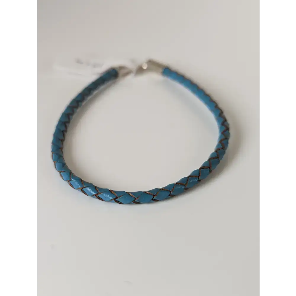 Silver Steed Leather Cord Bracelet Black 18.5cm Bracelets