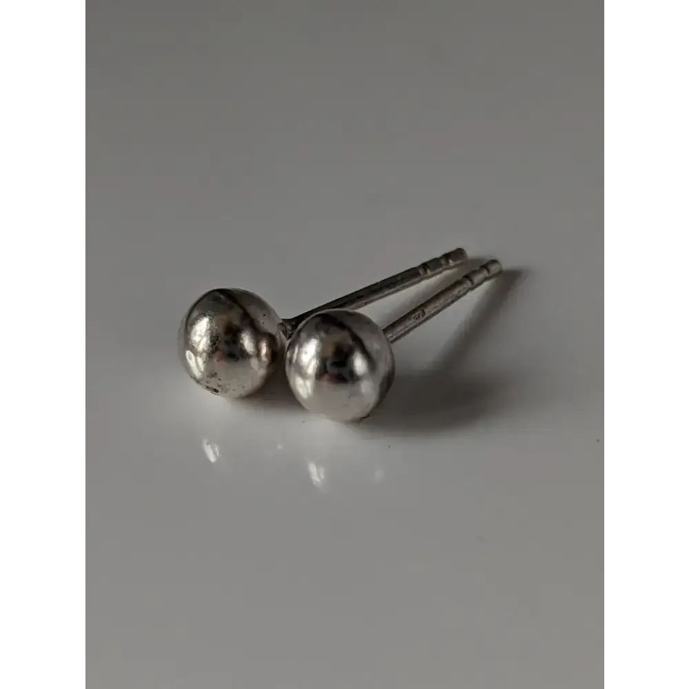 Silver Steed Medium Ball Stud Earrings Earrings
