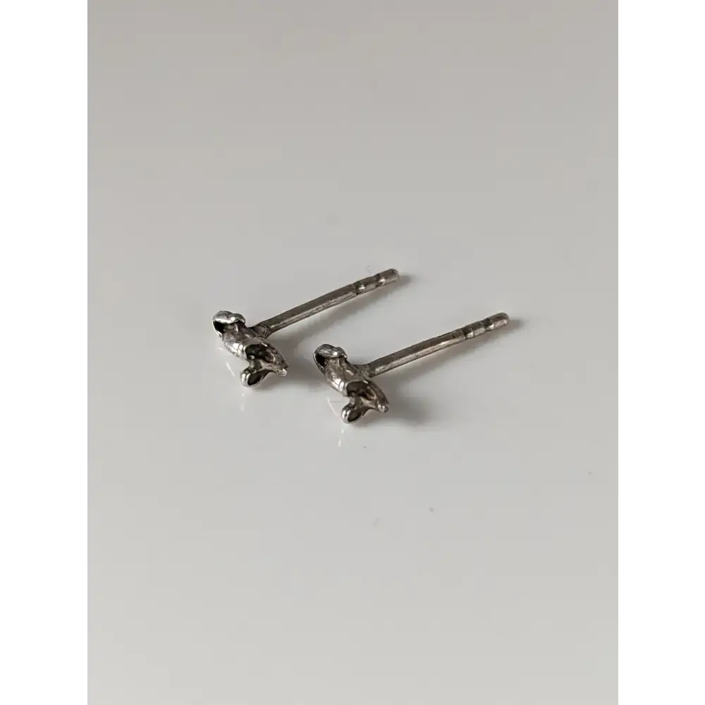 Silver Steed Mouse Stud Earrings Earrings