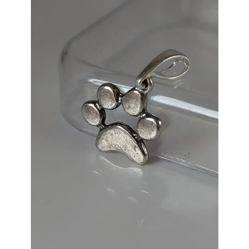 Silver Steed Paw Print Silver Pendant Large Pendant