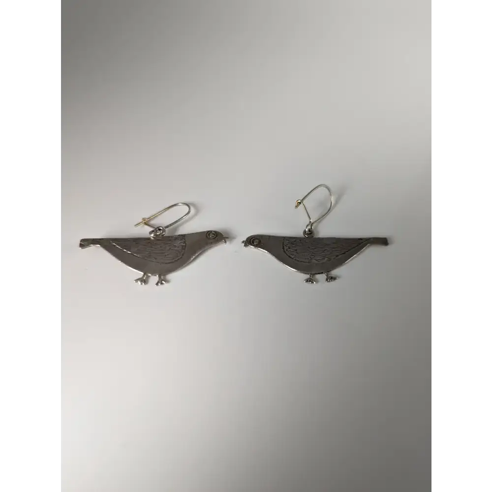 Silver Steed Pigeon Dropped Earrings Earrings