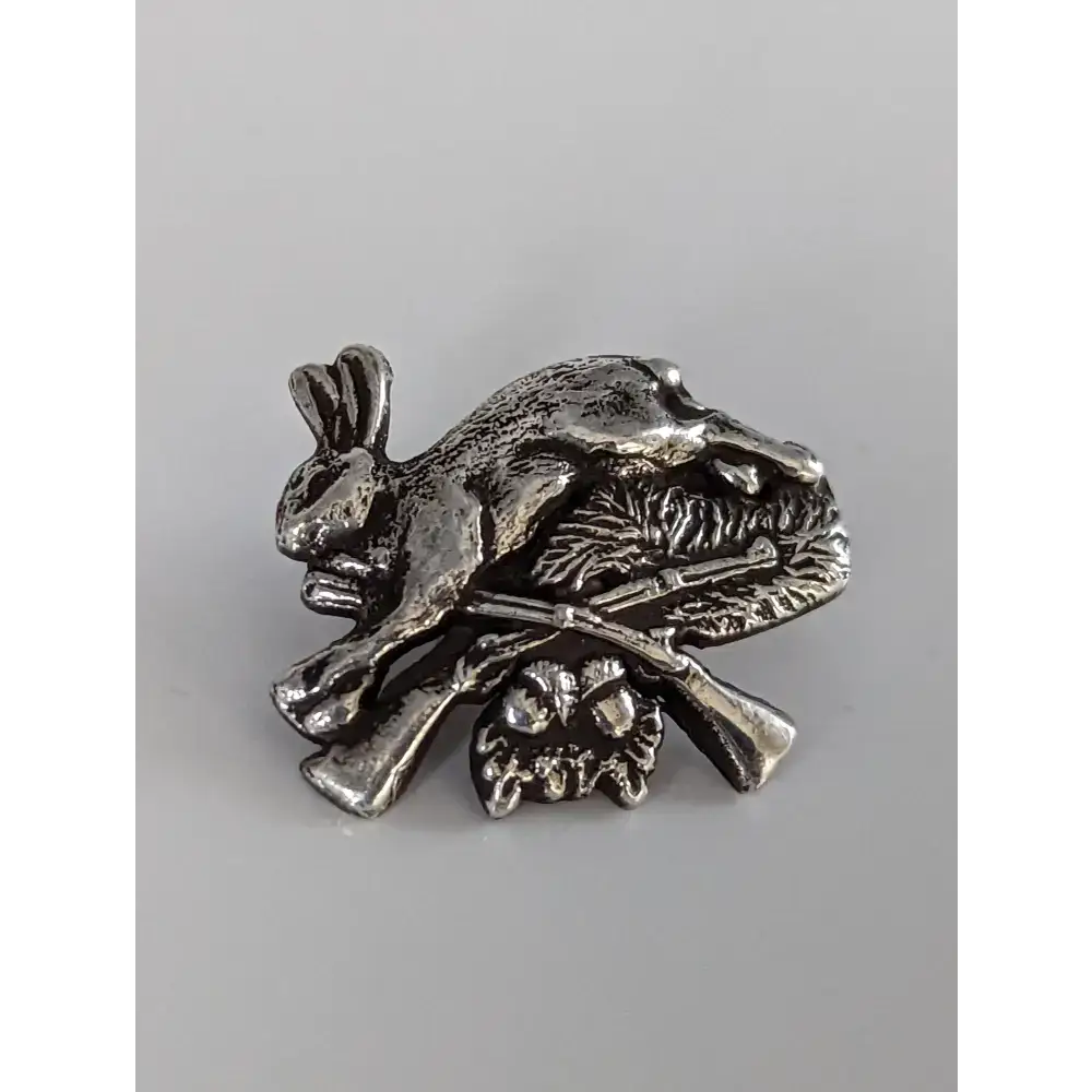 Silver Steed Rabbit Hunting Silver Pin Pin