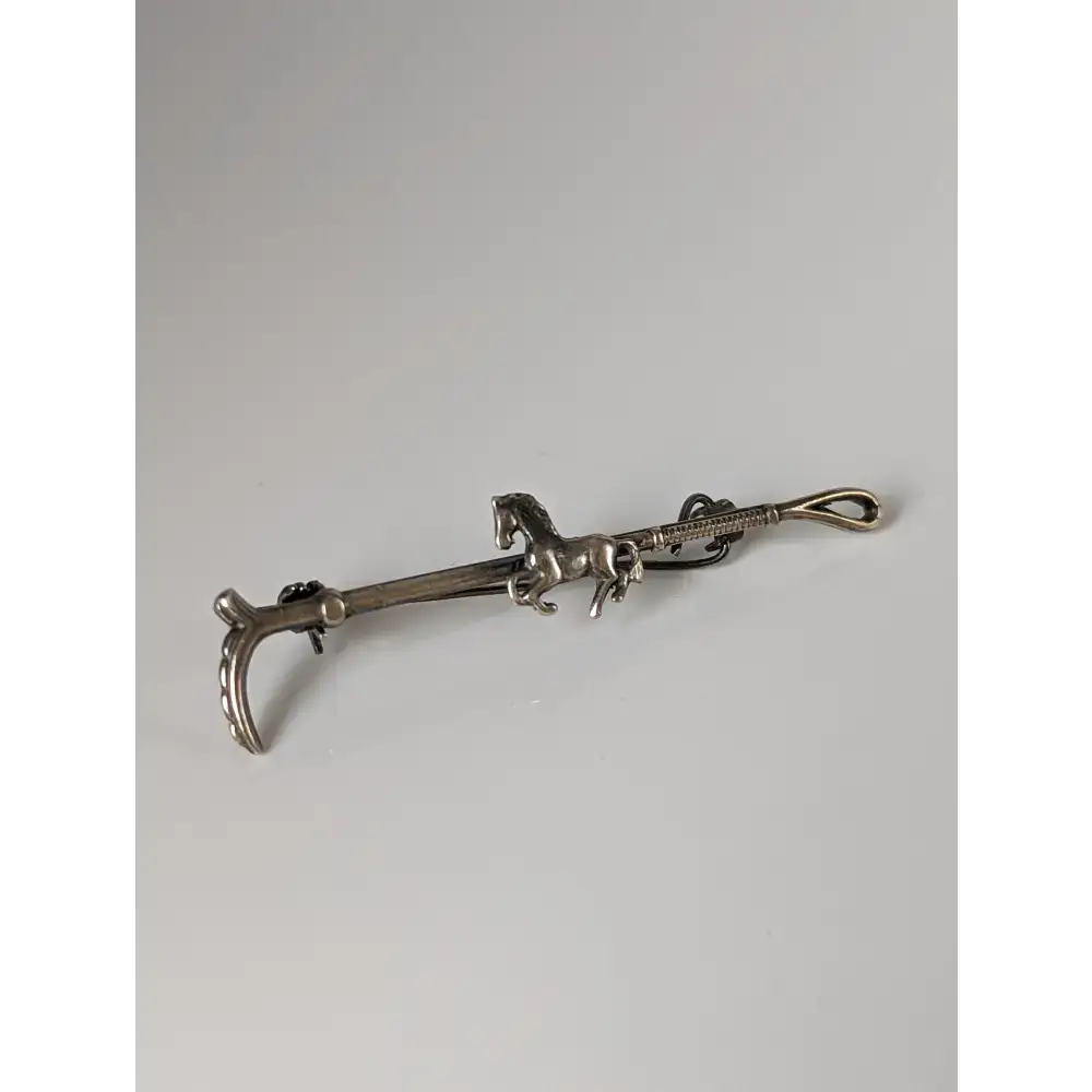 Silver Steed Running Horse Brooch / Stock Tie Pin Left Brooches