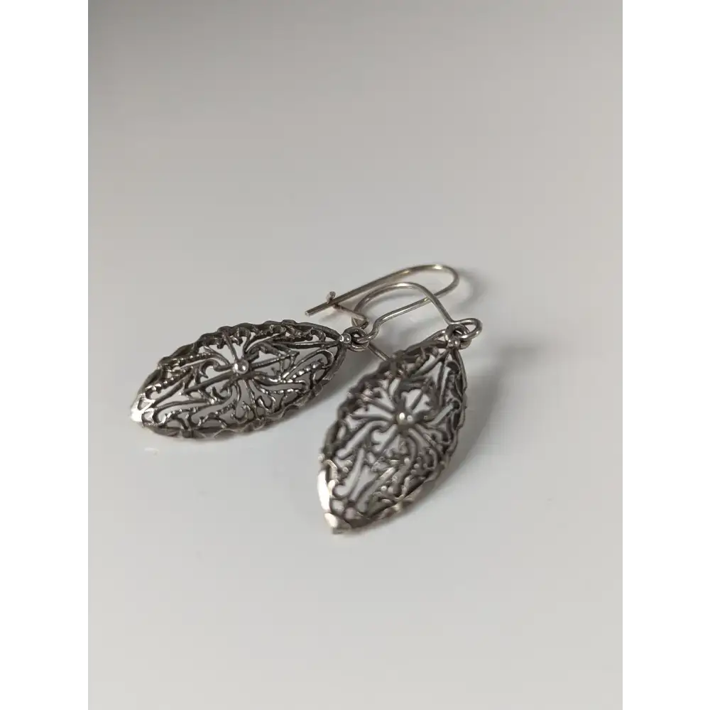 Silver Steed Shield Dropped Earrings Earrings
