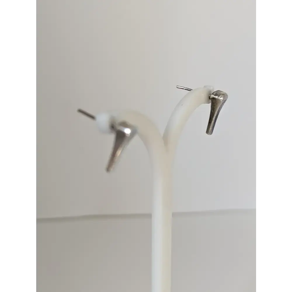 Silver Steed Short Hoof Nail Stud Earrings Earrings