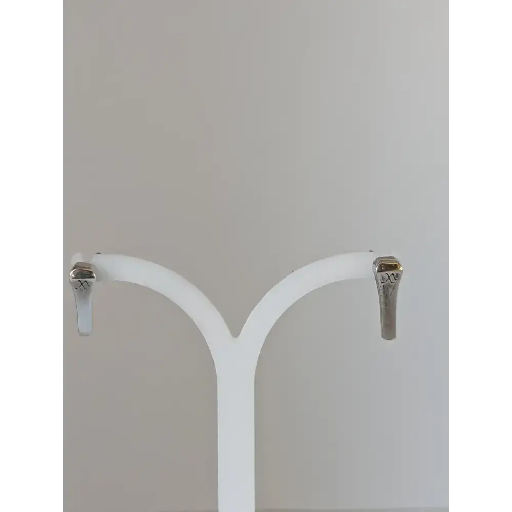 Silver Steed Short Hoof Nail Stud Earrings Earrings