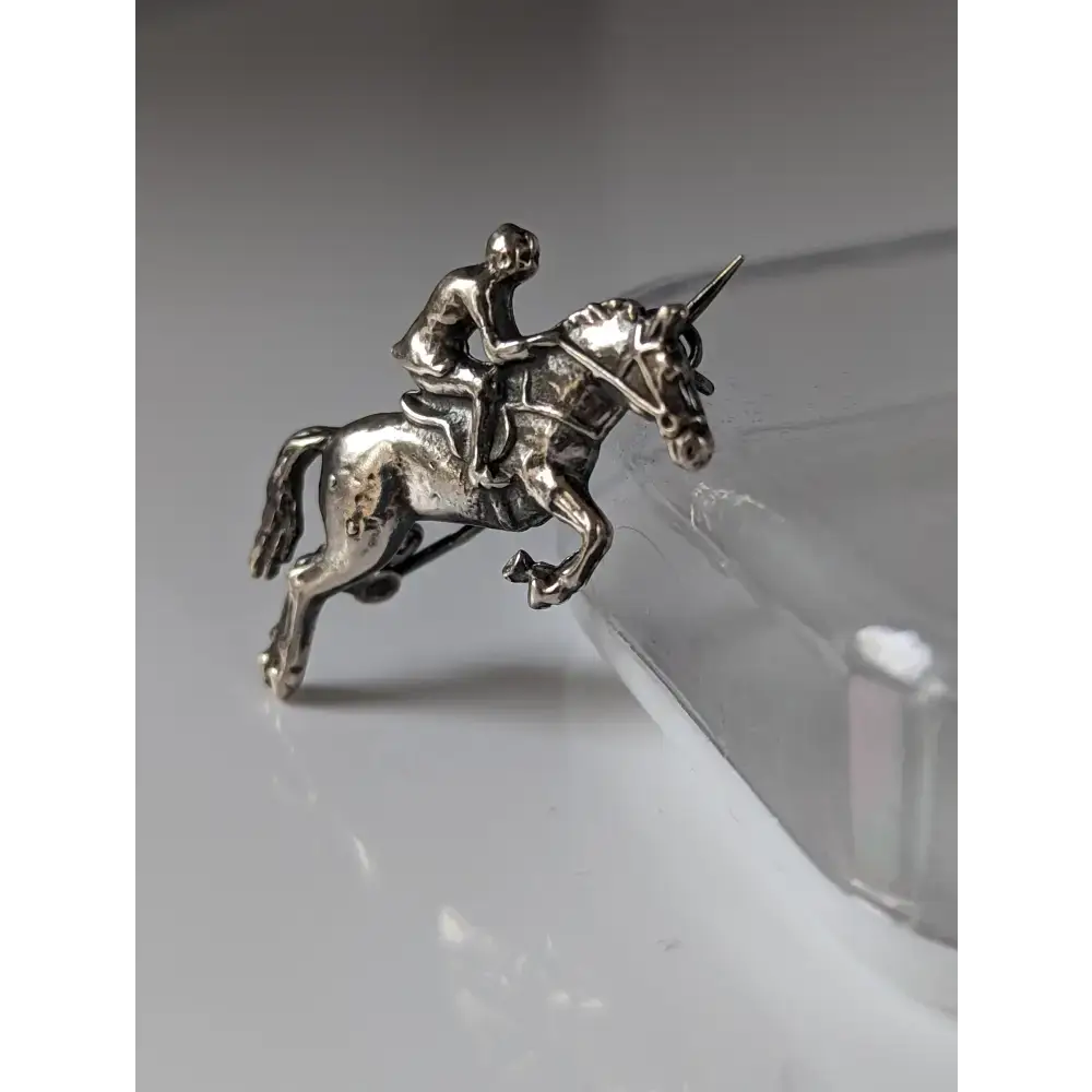 Silver Steed Show Jumper Brooch / Stock Tie Pin Brooches