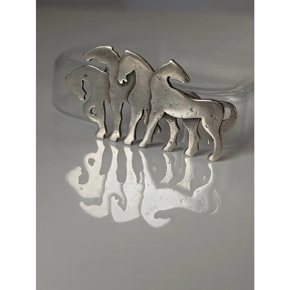 Silver Steed Signature Silver Herd Silver Brooch / Stock Tie Pin Brooches