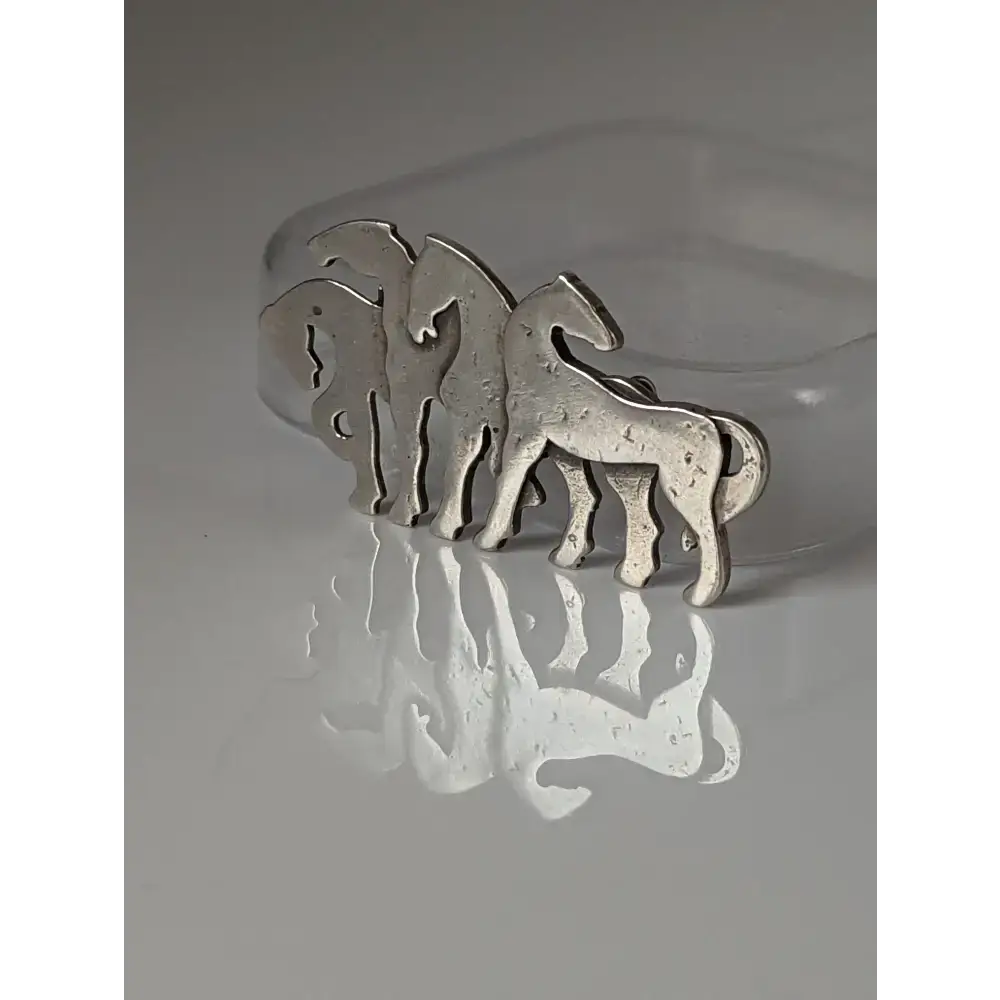 Silver Steed Signature Silver Herd Silver Brooch / Stock Tie Pin Brooches