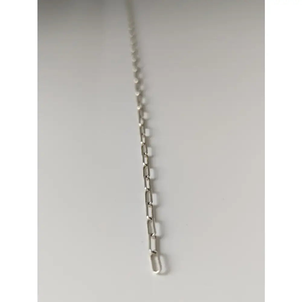 Silver steed slim link silver bracelet with silver-toned rectangular links for a sleek stylish look