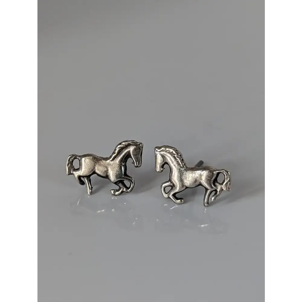 Silver Steed Small Silver Horse Stud Earrings 2 Earrings