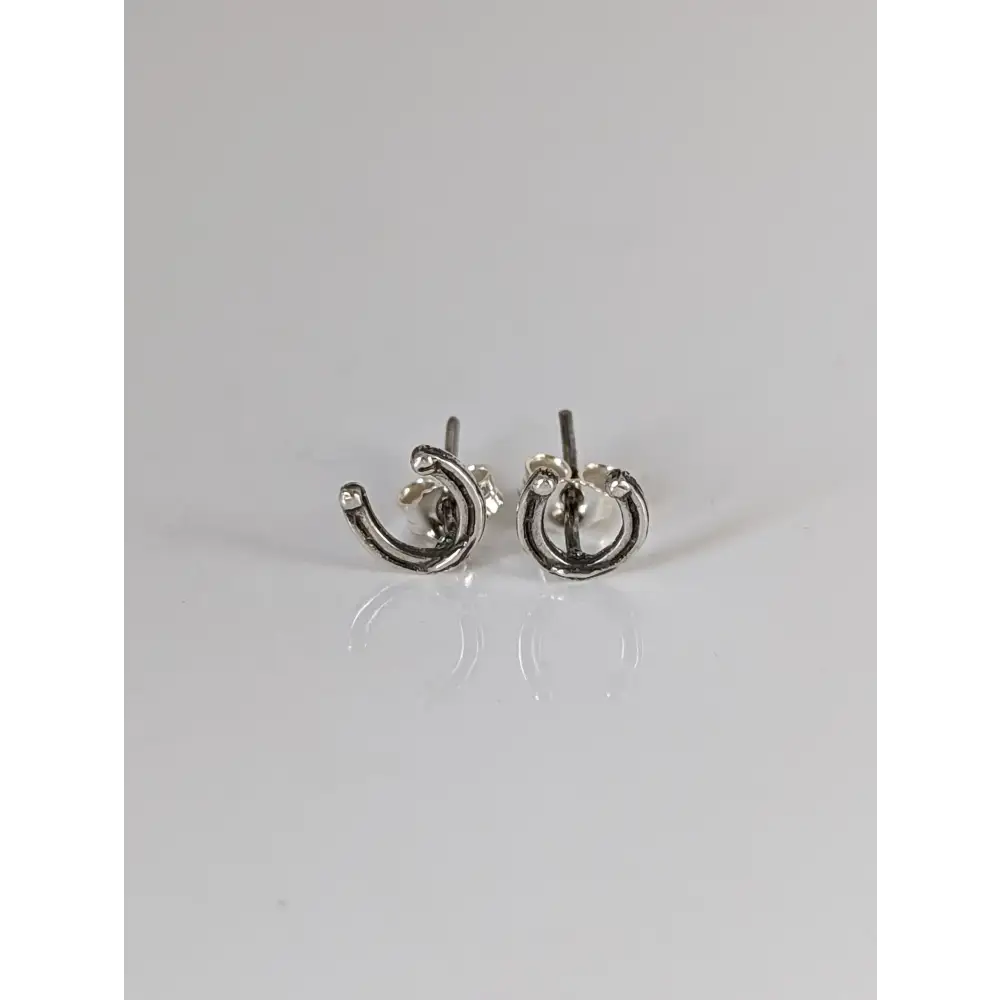 Silver Steed Small Horseshoe Stud Earrings 1 Earrings