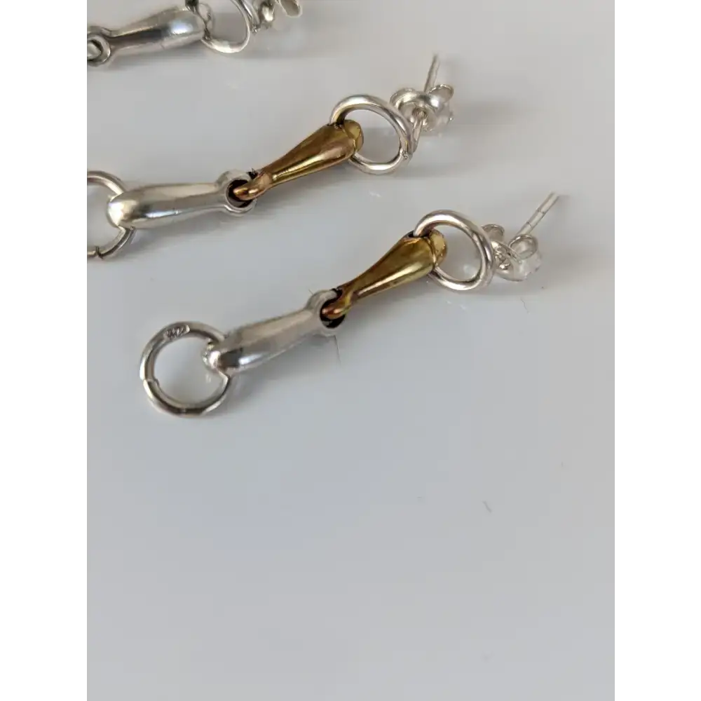 Silver Steed Snaffle Bit Stud Earrings Silver Earrings