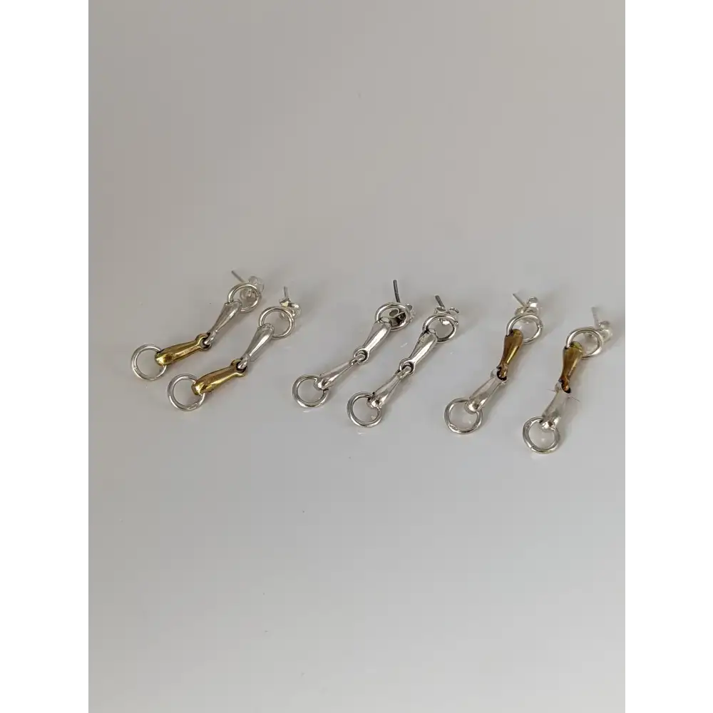 Silver Steed Snaffle Bit Stud Earrings Silver Earrings