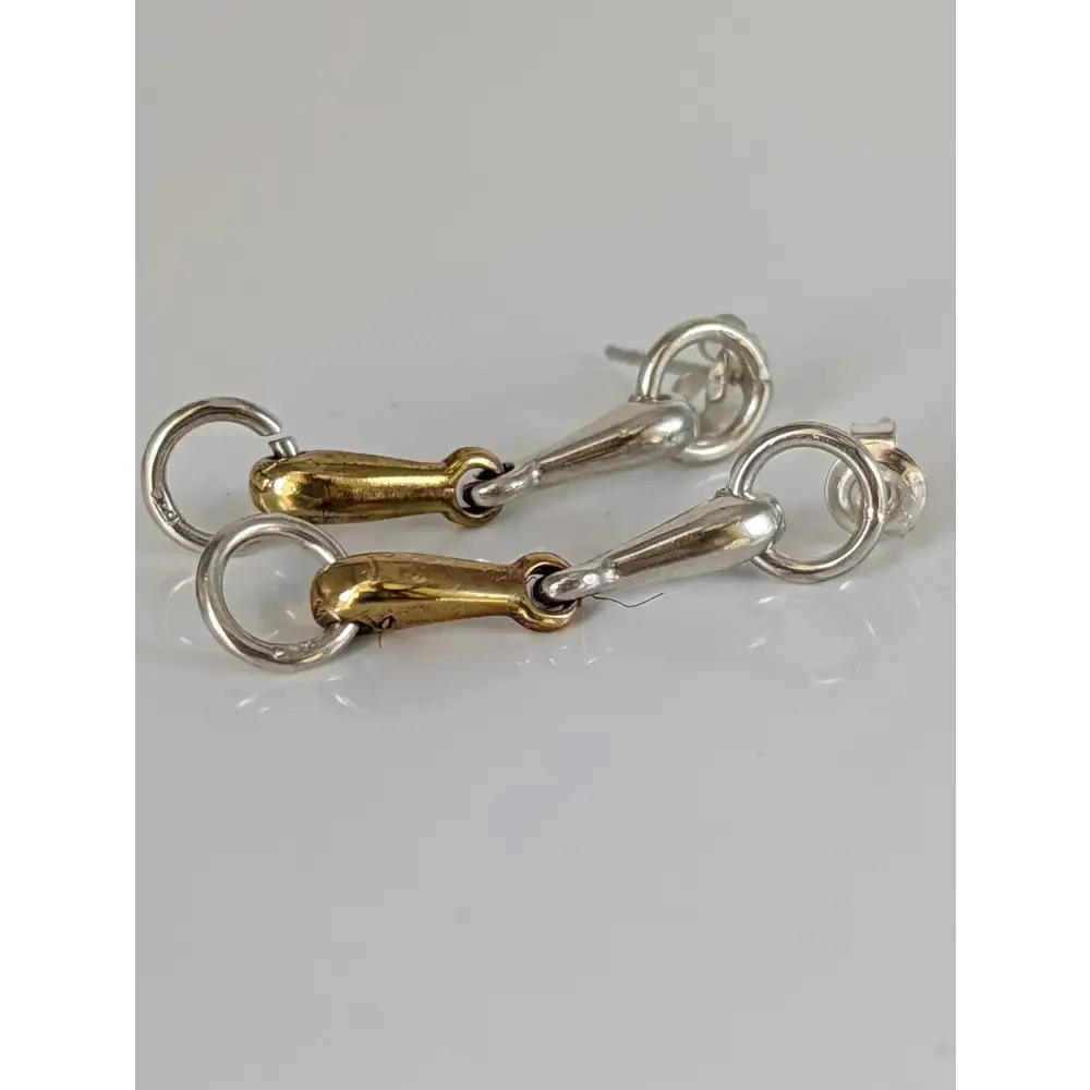 Silver Steed Snaffle Bit Stud Earrings Silver Earrings