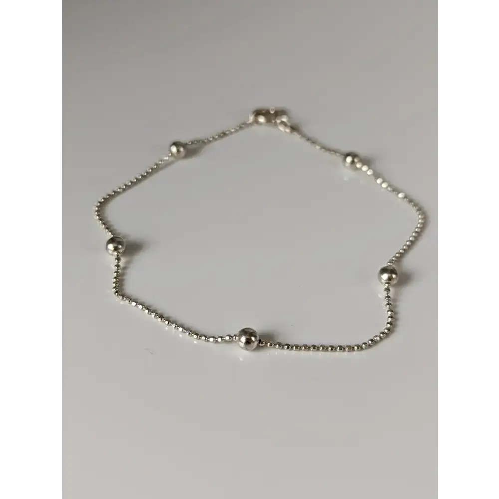 Silver Steed Studded Ball Chain Silver Bracelet 18.5CM Bracelets