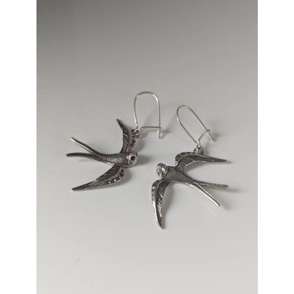 Silver Steed Swallow Silver Dropped Earrings Earrings