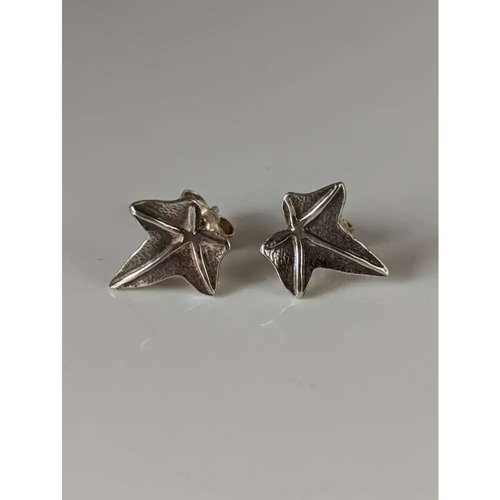Silver Steed Sweetgum Leaf Stud Earrings Earrings