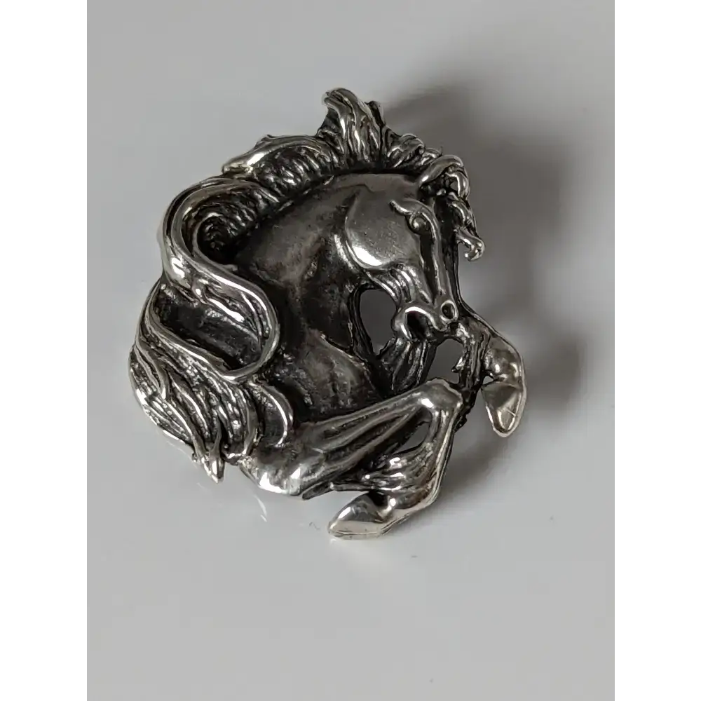 Silver Steed Wild Horse Silver Charm Charms