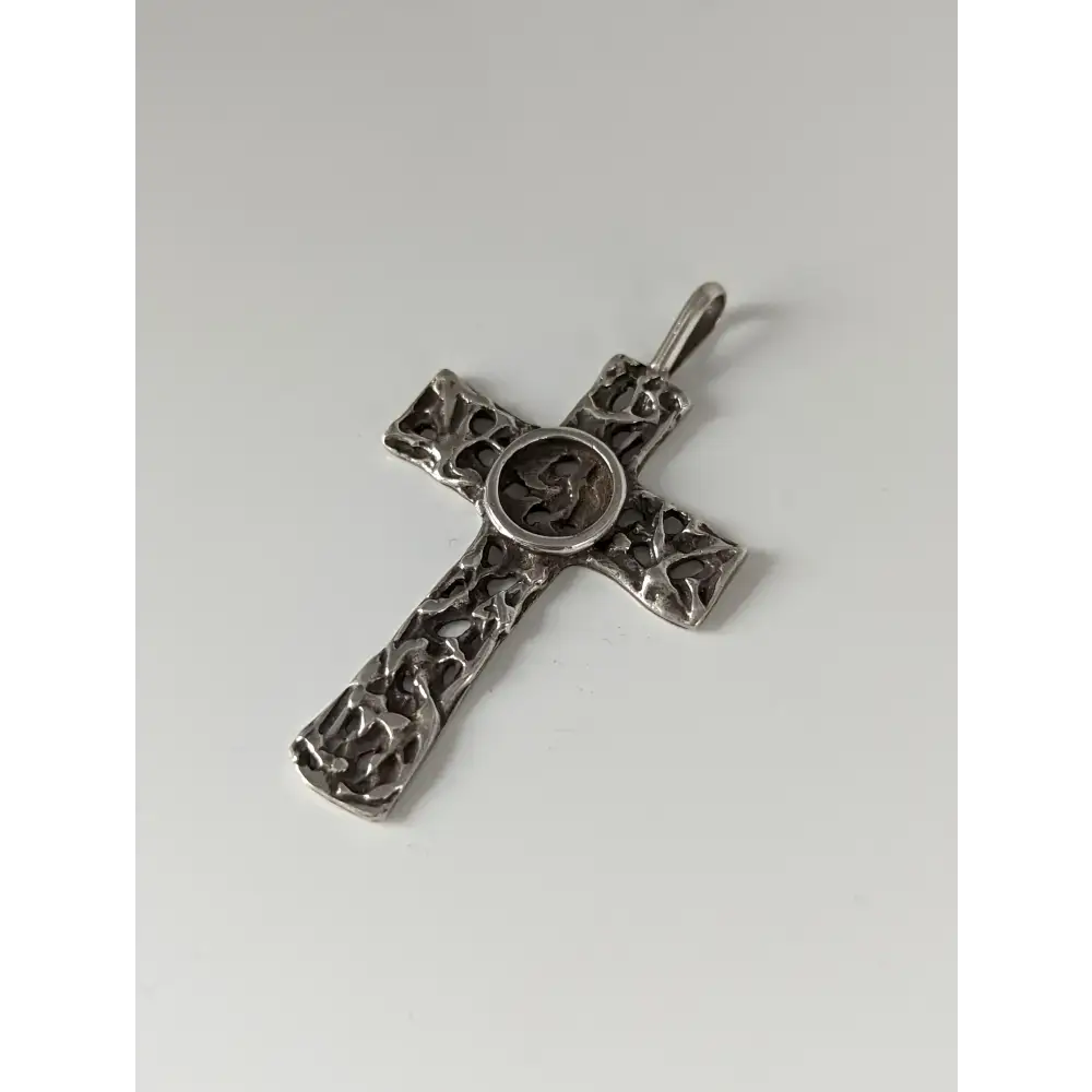Silver Steed Woven Cross Silver Pendant Pendant