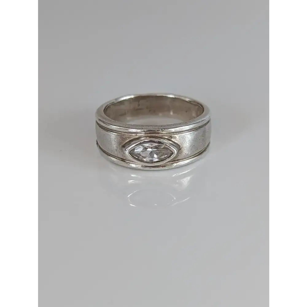 Silver Steed Silver Zirconia Band G Rings