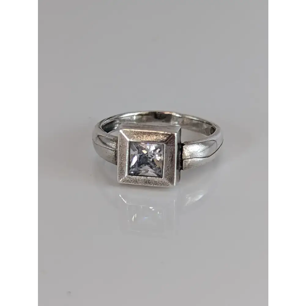 Silver Steed Silver Zirconia Square Ring G Rings
