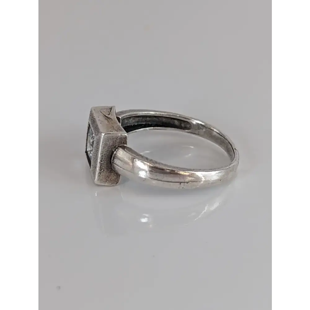 Silver Steed Silver Zirconia Square Ring G Rings