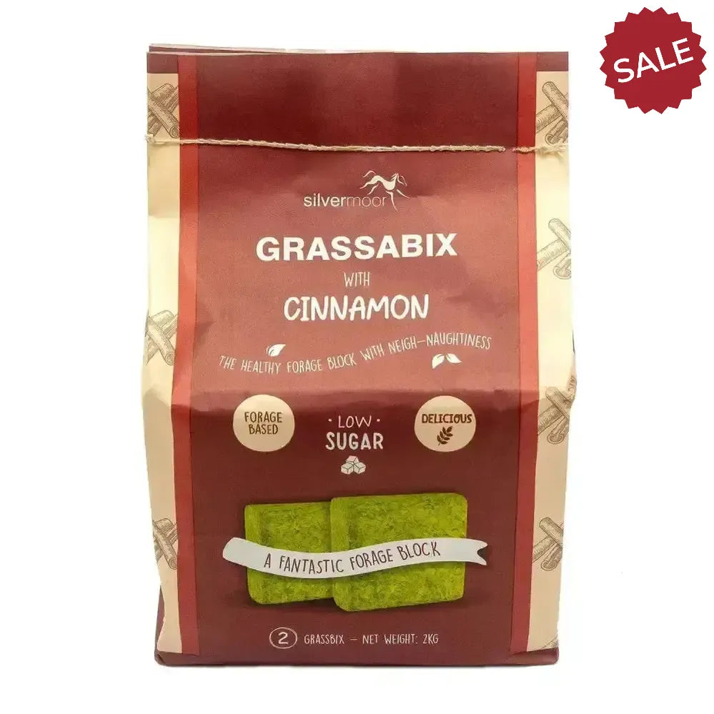 Silvermoor Grassabix With Cinnamon 1kg X Twin Pack Horse Treats