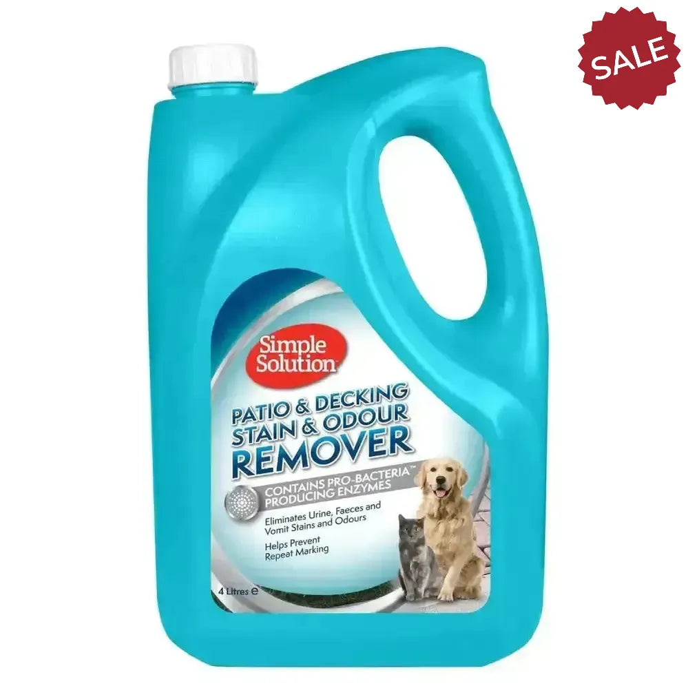 Simple Solution Patio & Decking Stain & Odour Remover 4 Litre Gardening