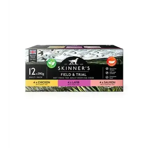 Skinners Field & Trial Adult Wet Dog Food Variety 390g x 12 Pack Dog Food
