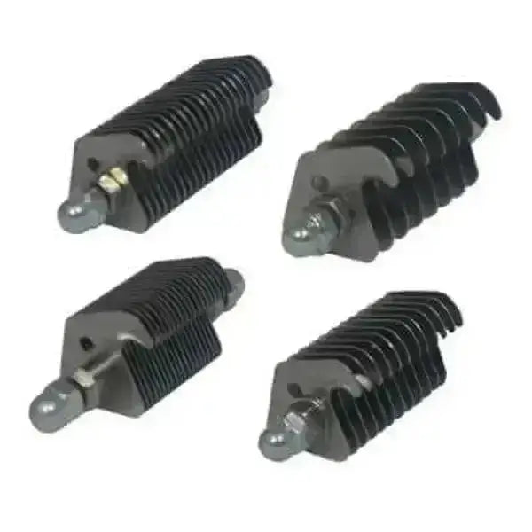 Black metal smart grooming replacement tails blades with adjustable teeth and rounded ends for easy dog grooming
