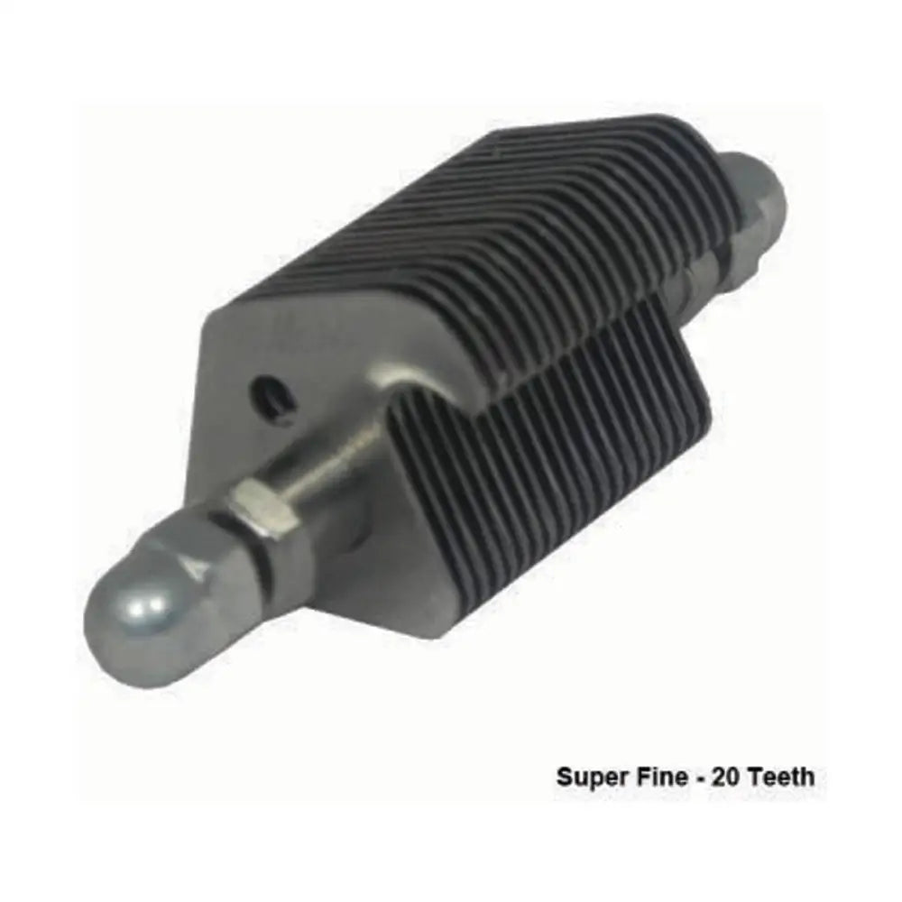 Metallic gray smart tails replacement blade with ribbed texture and super fine 20 teeth for tails easi grip