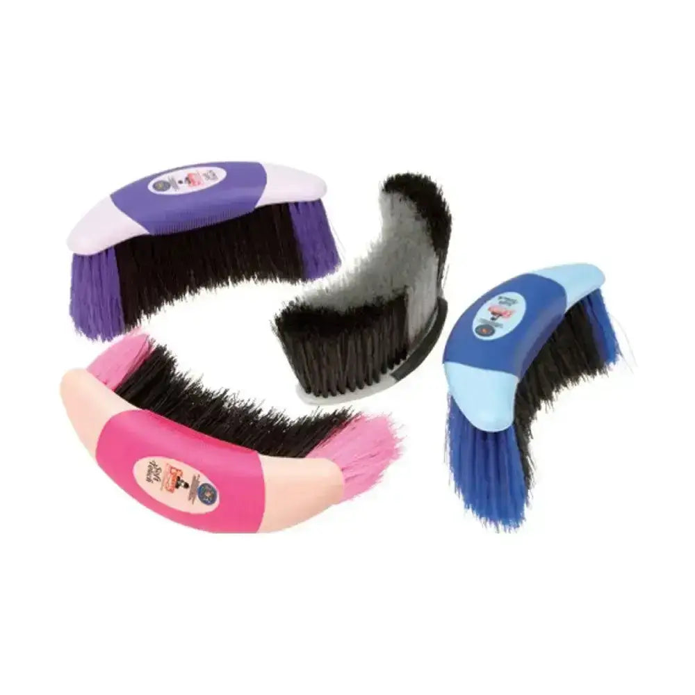 Soft Touch Boomerang Dandy Brush Short Bristles Black Dandy Brushes