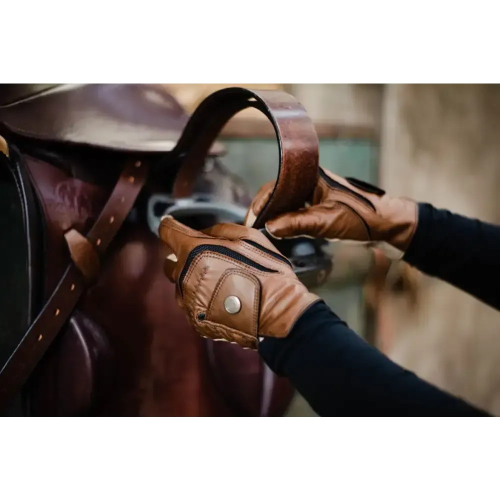 SSG Hybrid Glove Style 4200 Leather Riding Gloves Black 6