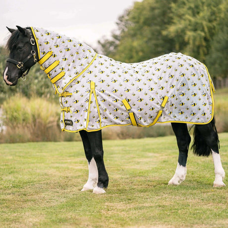 StormX Original Bee Combo Fly Rug Yellow / Black / White 4'0' HY Equestrian Fly Rugs Barnstaple Equestrian Supplies